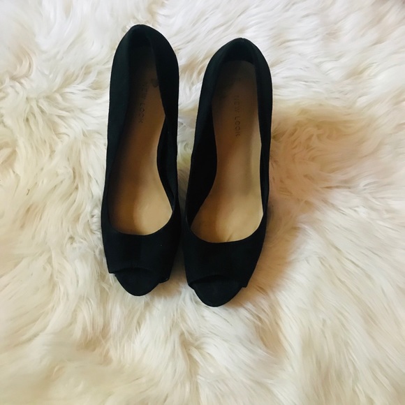 ASOS/New Look Black & Gold Platform Heel - Picture 6 of 7